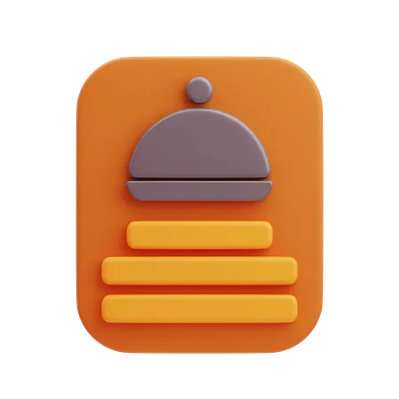 Food Menu  3D Icon