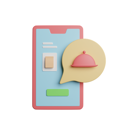 Food Order Apps  3D Icon