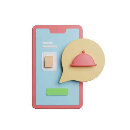 Food Order Apps 3D Icon