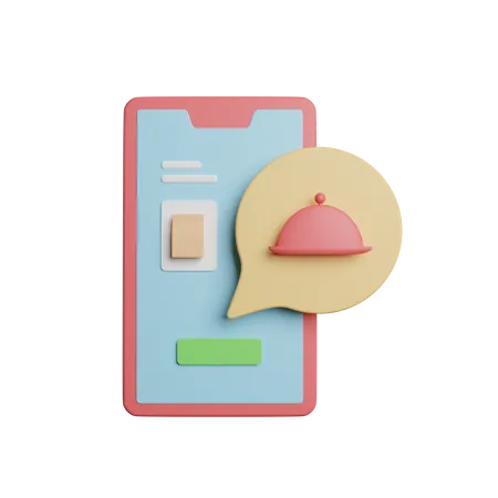 Food Order Apps  3D Icon