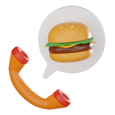 Food Order Call  3D Icon