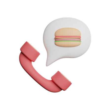 Food Order Call  3D Icon