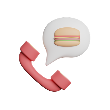 Food Order Call 3D Icon