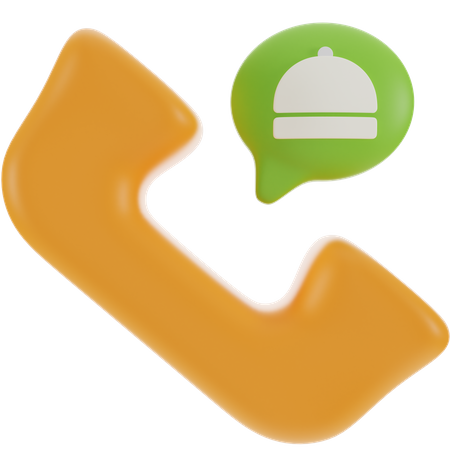 Food Order Call  3D Icon