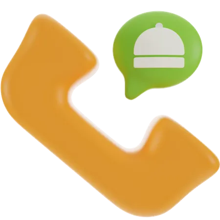 Food Order Call  3D Icon
