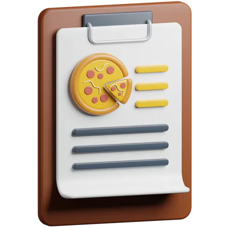 Food Order List  3D Icon