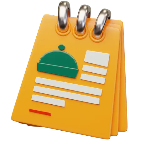 Food Order List  3D Icon