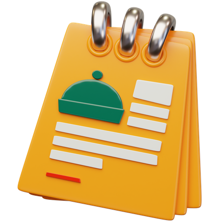 Food Order List  3D Icon