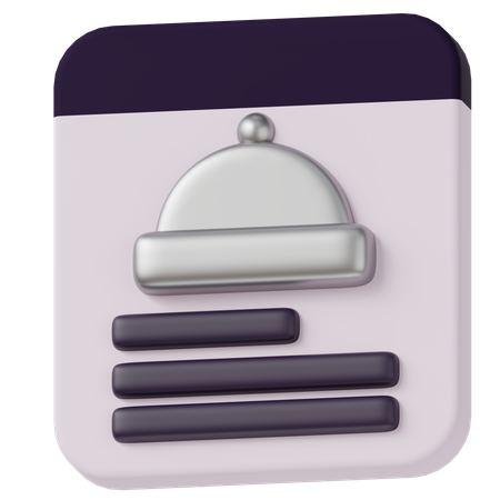Food Order List  3D Icon