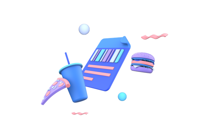Food Order management  3D Icon