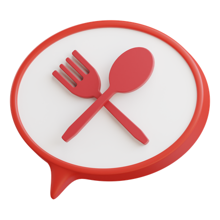 Food Order Message  3D Icon