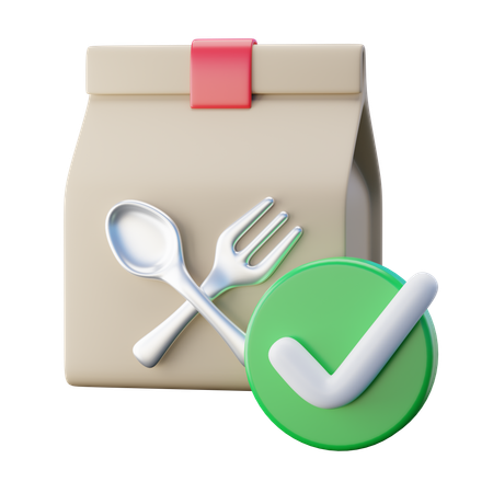 Food Order Success  3D Icon