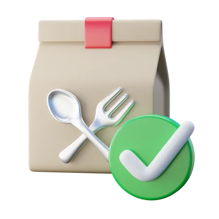 Food Order Success  3D Icon
