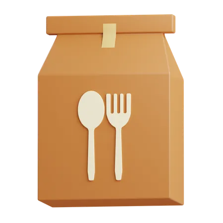 3 D Food Pack Icon Illustration With Transparent Background 3D Icon