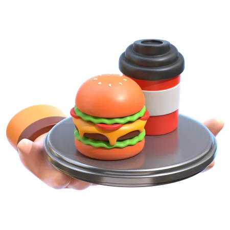 Food Pack On Hand  3D Icon