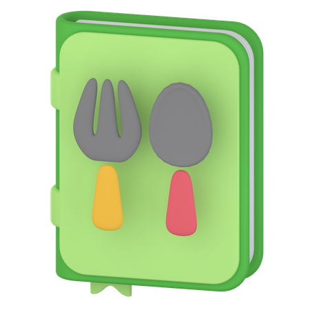 Food Recipe Book  3D Icon