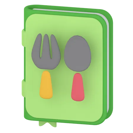 Food Recipe Book  3D Icon