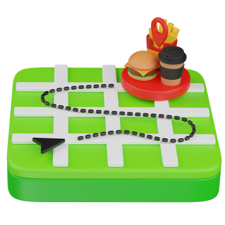 Food Route  3D Icon