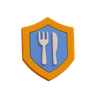 3d food shield logo