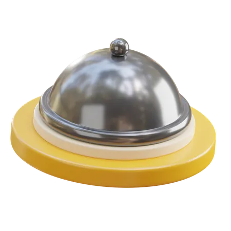 Food Service With Cloche Lid 3 D Icon 3D Icon