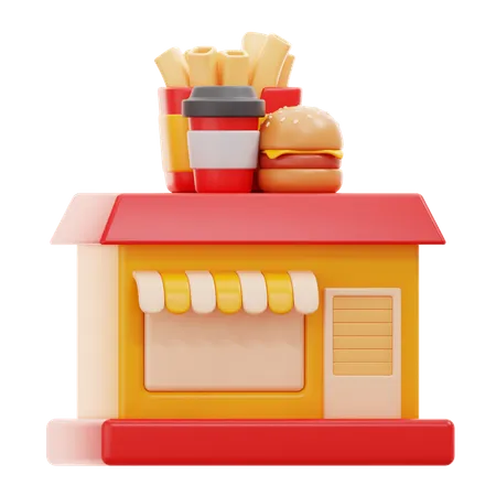 Food Shop  3D Icon