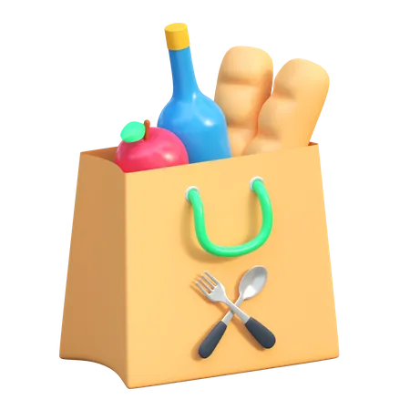 Food Shopping  3D Icon