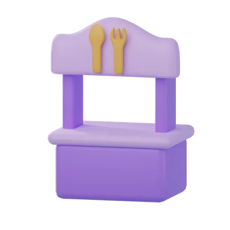 Food Stall  3D Icon