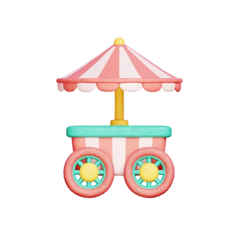 Food Stand Carnival Amusement Park 3 D Rendering 3D Icon