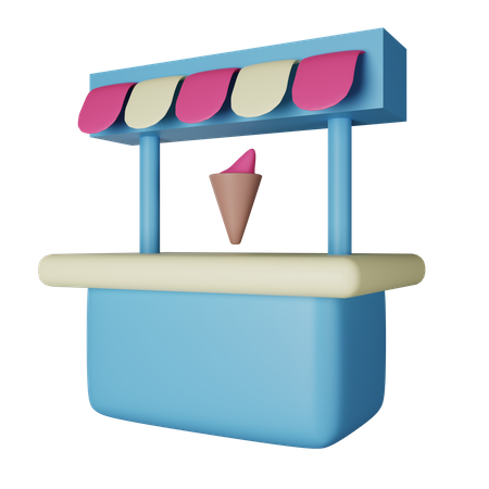 Food Stand  3D Icon