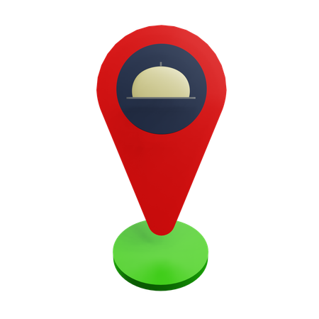 Food Store Location  3D Icon