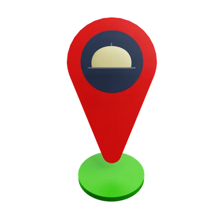 Food Store Location  3D Icon