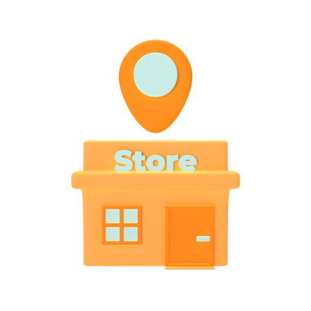 Food Store Locations  3D Icon