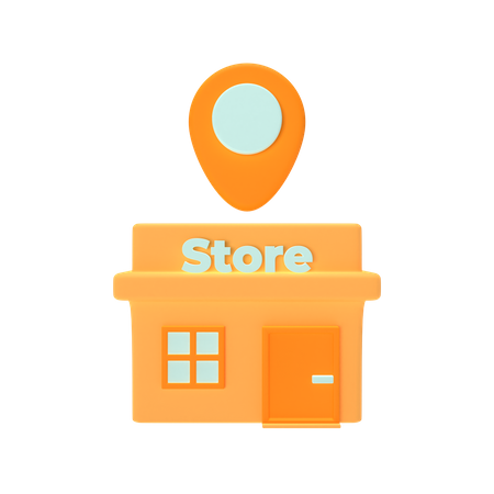 Food Store Locations 3D Icon