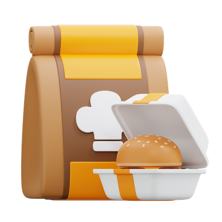 Food take away  3D Icon