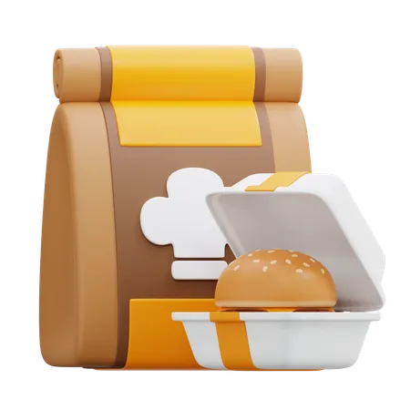 Food take away  3D Icon