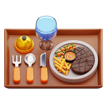 Food Tray  3D Icon