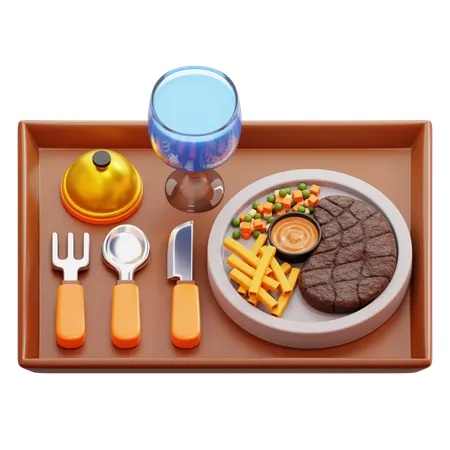 Food Tray  3D Icon