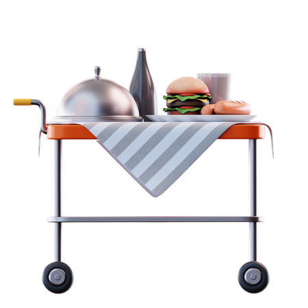 食品カート  3D Icon