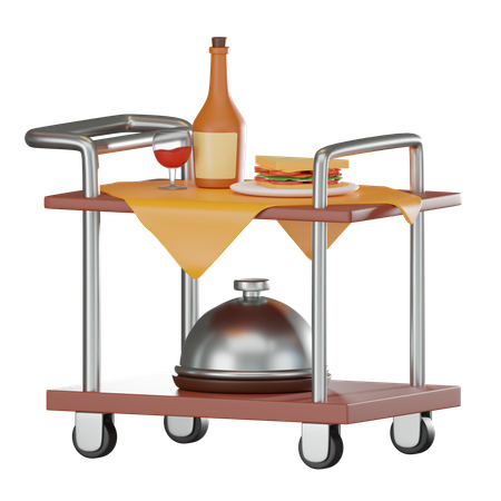 Food Trolley  3D Icon