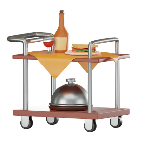 Food Trolley  3D Icon
