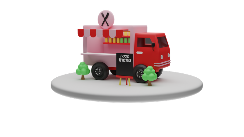 Food Truck 3D Icon