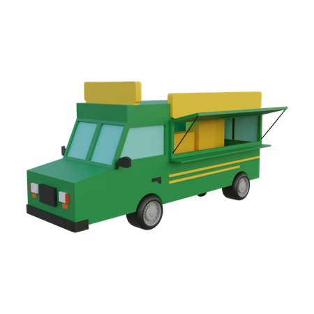 Food Vehicle  3D Illustration