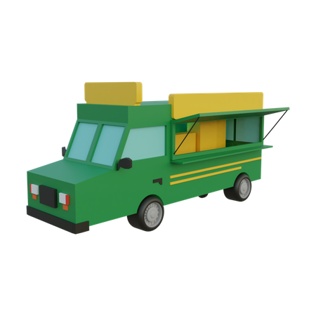 Food Vehicle 3D Illustration