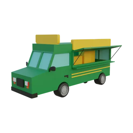 Food Vehicle 3D Illustration