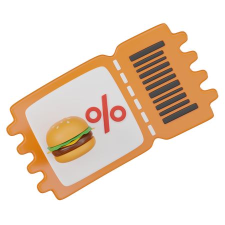 食券  3D Icon