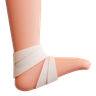 feet injury 3d logo