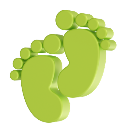 Foot Print  3D Icon