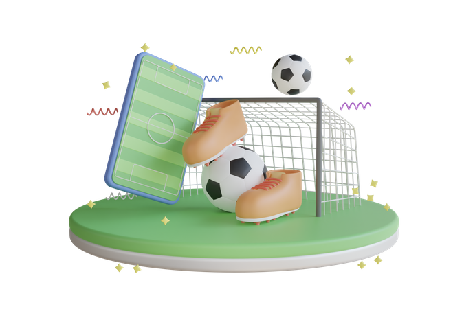 Football  3D Illustration