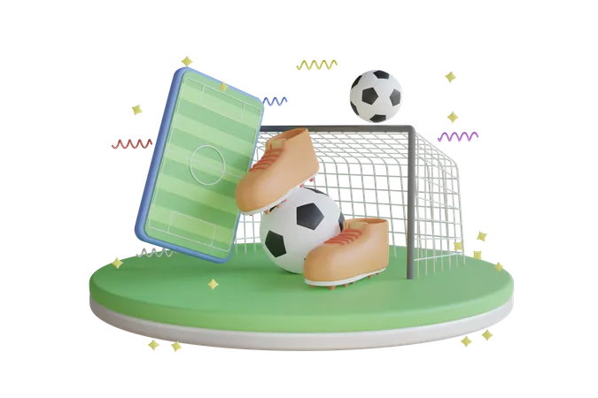 Football  3D Illustration