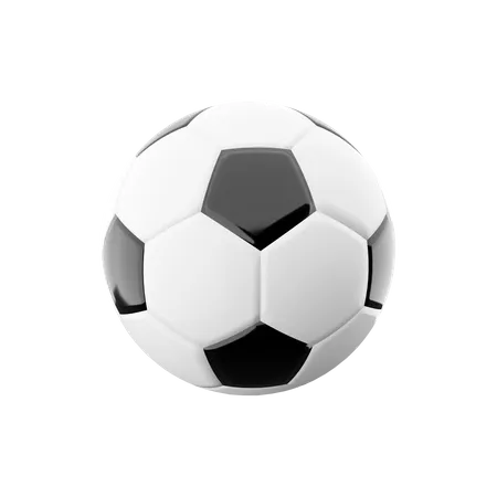 Icone De Ballon De Football Noir Et Blanc De Rendu 3 D Rendu 3 D Solide Ou Creux A Linterieur De La Boule Dicone En Materiau Elastique 3D Icon